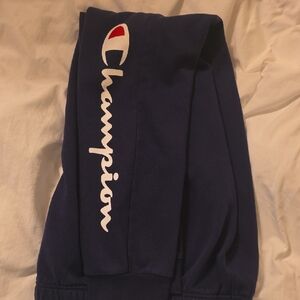 Champion Youth Large (14/16)  Power Joggers Navy Sweatpants with Script Logo